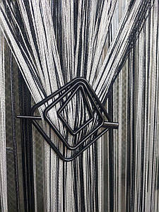 Шпилька для штор ниток квадратна чорна міцний пластик