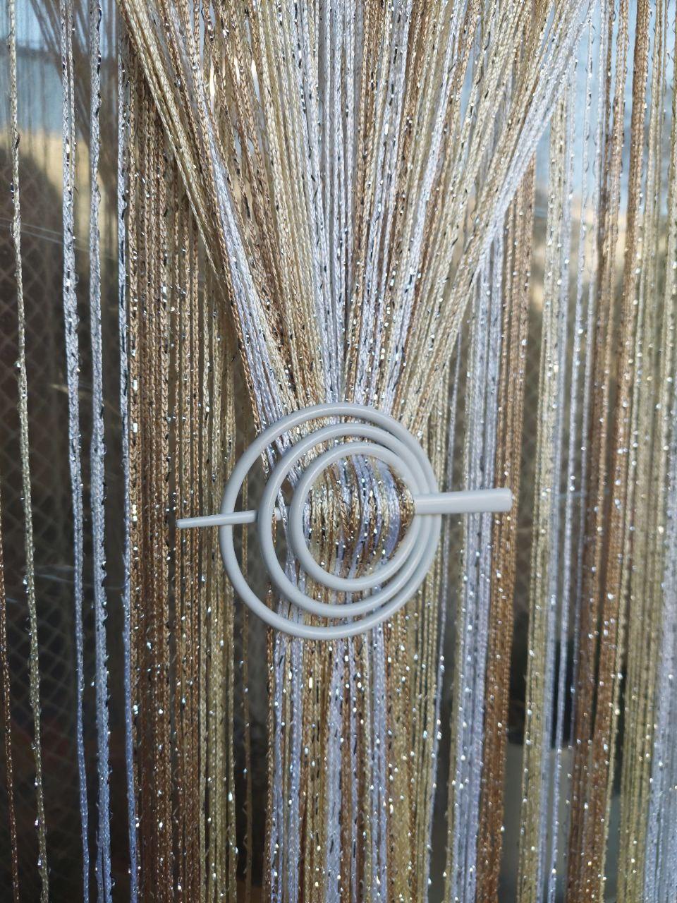 Шпилька для штор ниток кругла біла міцний пластик, фото 1