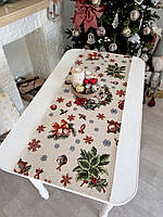 Доріжка раннер на стіл Новорічна  45x140 см., гобелен