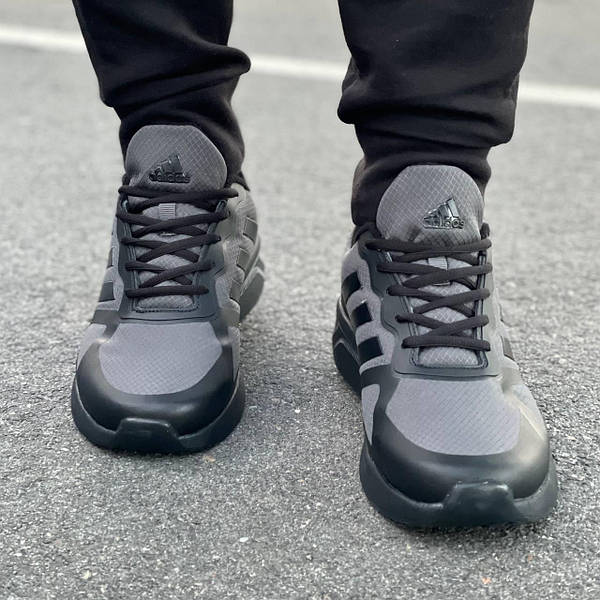 Adidas cloudfoam pure black grey discount