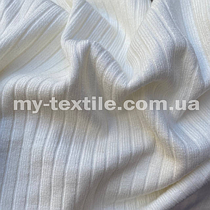 Трикотаж Ангора рубчик Молочний