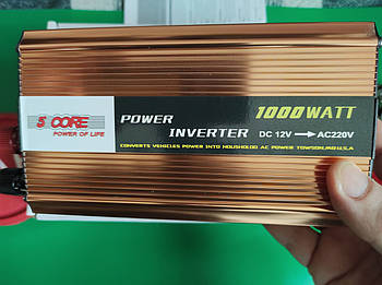 Інвертор 1000W перетворювач напруги з 12 на 220 В (5 CORE SC-1000VA)