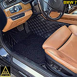 3D Килимки BMW 7 F01/02 (2008-2015) Шкіряні килимки БМВ 7 Ф01 Ф02, фото 2