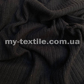 Трикотаж Ангора рубчик Чорний