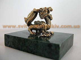 Оригінальний новорічний сувенір, бронзова фігурка Дракона