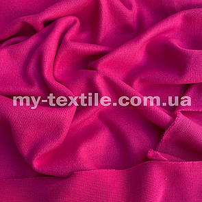 Трикотаж Ангора рубчик з в'язкою тепла Малиновий