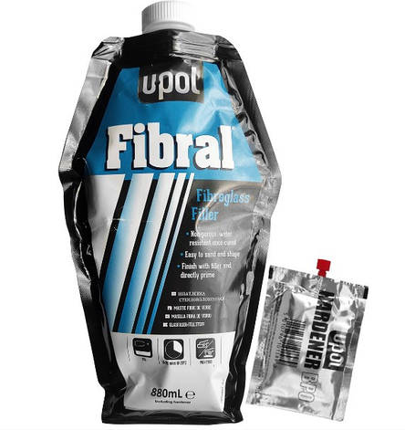 Шпаклівка зі скловолокном U-POL FIBRAL FIB/BM 440 мл, фото 1