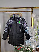Куртка зима WKAS для подростка 8-13 лет, Серый, 140