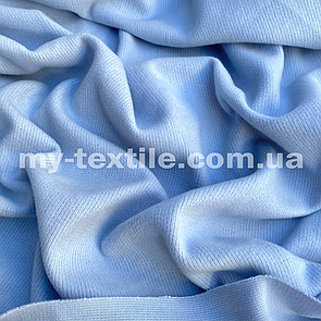 Трикотаж Ангора рубчик з в'язкою тепла Блакитний