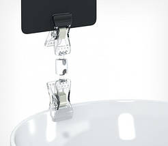 Прищіпка мала подвійна, Цінникоутримувач на прищіпці, Тримач цінника (5070), фото 2