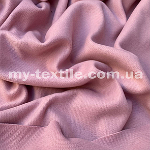 Трикотаж Ангора рубчик з в'язкою тепла Пудра