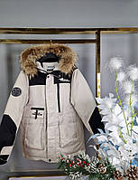 Куртка зимняя TH&TY для подростка 12-18 лет арт.1479, Бежевый, 170