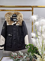 Куртка зимняя TH&TY для подростка 12-18 лет арт.1479, Черный, 164