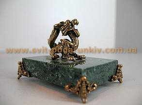 Статуетка бронзовий Дракон, вишуканий новорічний подарунок, фото 2