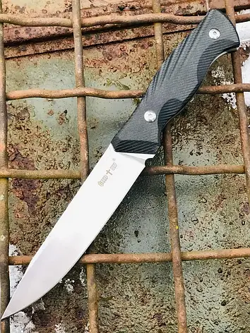 Ніж бойовий Лазутчик, армійський ніж, цілісний клинок, нековзна ручка + кресало, фото 2