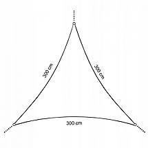Тент-парус тіньовий для дому, саду та туризму Springos 3 x 3 x 3 м SN1017 Light Grey, фото 2