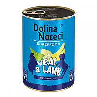 Консервы для собак DOLINA NOTECI PREMIUM SUPERFOOD теленок и ягненок 800г