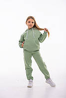 Детский спортивный утепленный костюм Kindamor Warm Autumn Olive для девочки, флис оливковый