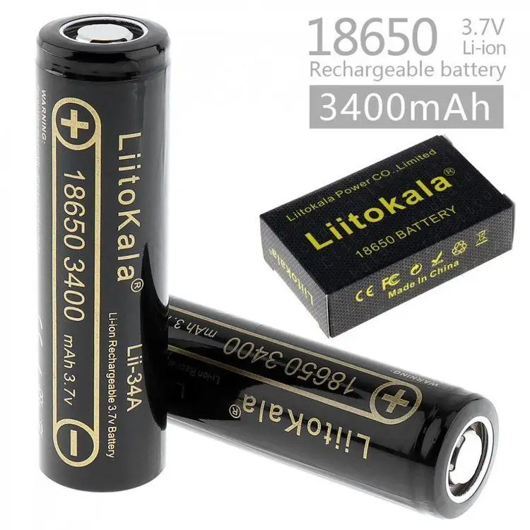 Акумулятор літій-іонний 18650 LiitoKala Lii-34A 3400mAh 3.7V (без захисту)