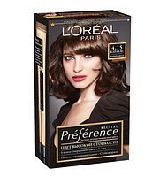 Краска для волос L'Oreal Paris Recital Preference 4.15 - Каракас. Темный каштан