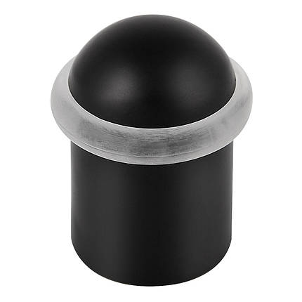 Стопор дверний M-38L BLACK - матовий чорний ZAMAK M-38L BLACK MVM Китай, фото 1