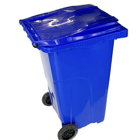 Сміттєвий контейнер 240 л на колесах з посиленим пластиком, синій, Afacan Plastik