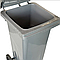Сміттєвий бак 240 л на 2-х колесах, сірий, ударостійкий пластик, Afacan Plastik, фото 3