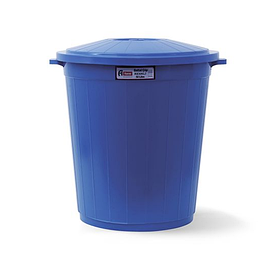 Пластиковий контейнер для сміття з кришкою 70 л, синій Afacan Plastik