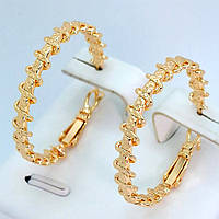 Сережки-кільця XР M&L. Позолота 18К. Діаметр: 40 мм. Товщина: 4 мм.