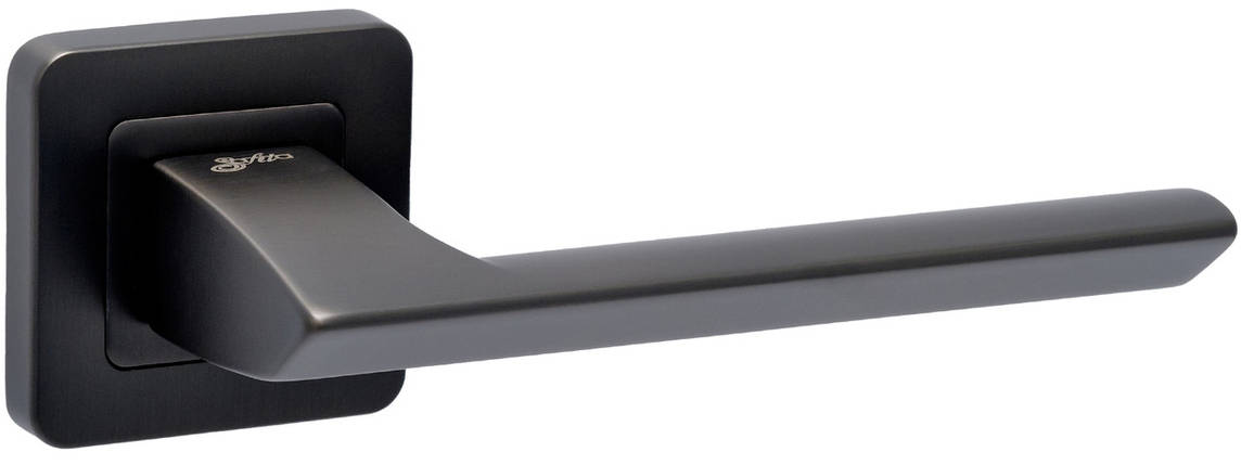 Дверні ручки RAZOR SQ 150 R40 MSB - матовий графіт ZAMAK 63824 SAFITA Китай, фото 1