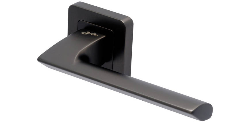 Дверні ручки RAZOR SQ 150 R40 MSB - матовий графіт ZAMAK 63824 SAFITA Китай, фото 3
