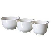 Набір пластикових кухонних мисок Curver 03411 для змішування та зберігання продуктів 3 шт білі