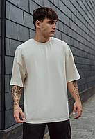 Футболка Staff light beige oversize