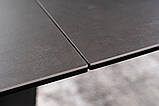 Стіл BRISTOL CERAMIC чорний ефект мармуру/чорний мат 120(160)X85, фото 6