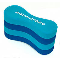 Колобашка для плавания 4 LAYERS PULLBUOY 5640 Aqua Speed 160AS, синий, World-of-Toys