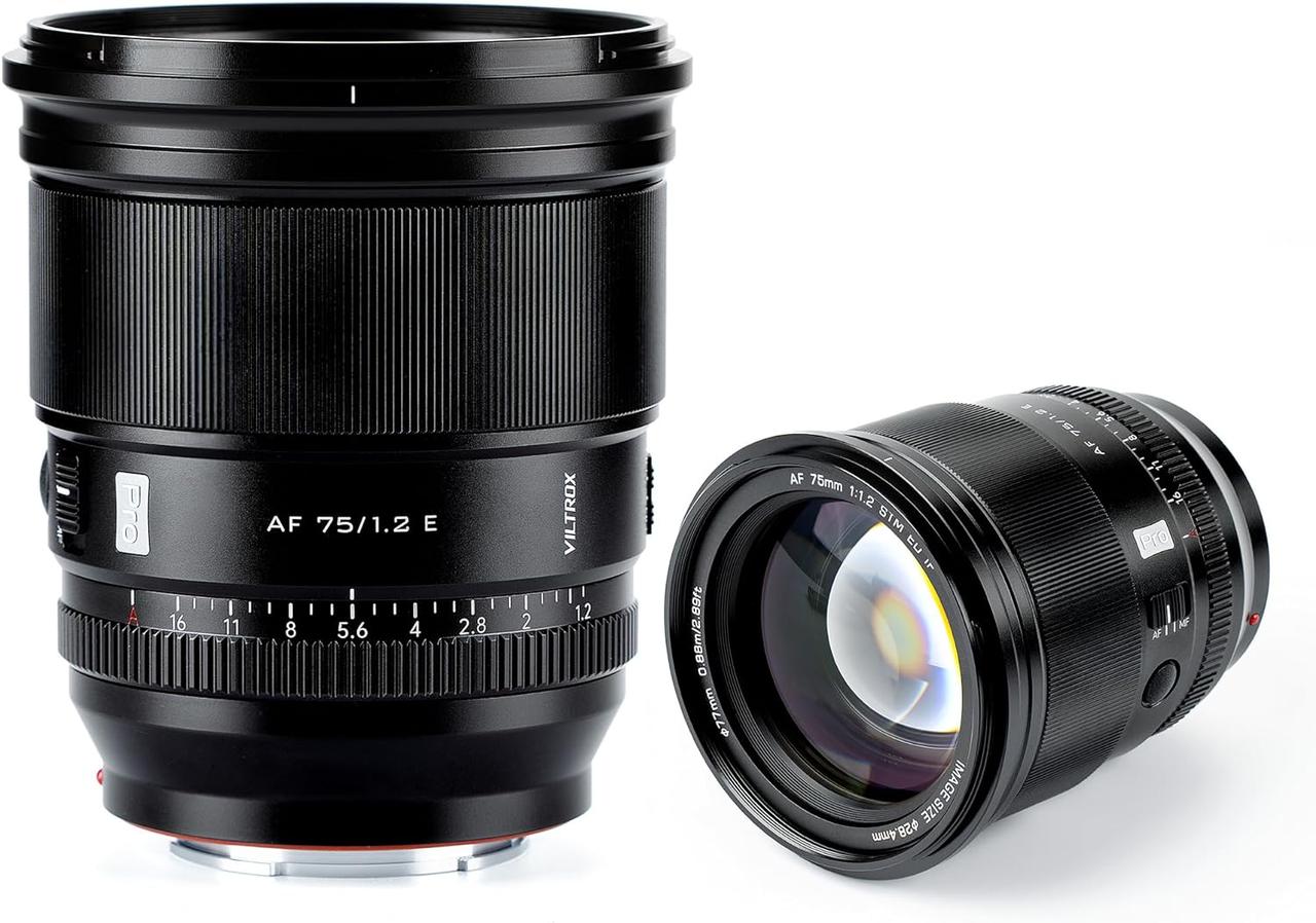 Об'єктив VILTROX AF 75 mm 1.2 Sony E-mount (AF 75/1.2 E) (автофокусний Sony E-mount)