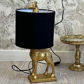 Декоративная настольная лампа 42 см в виде жирафа с абажуром