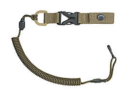 Страхувальний шнур тренчик  з фастексом, швидкознімний (паракорд, пиксель,песок,койот)