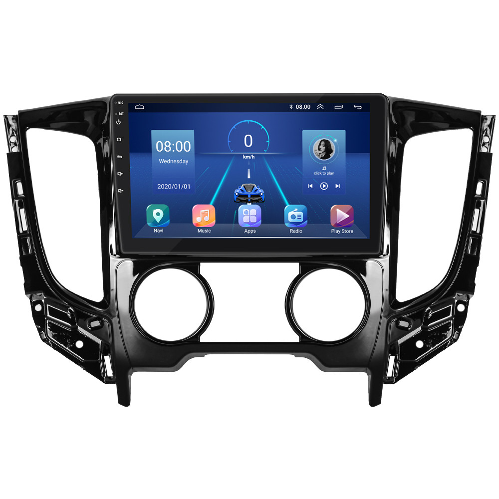 Штатна магнітола Lesko для Mitsubishi L200 V Manual AC 2015-2019 екран 9" 4/32Gb 4G Wi-Fi GPS Top Міцубісі