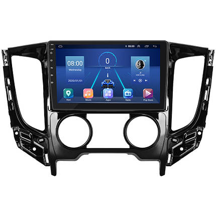 Штатна магнітола Lesko для Mitsubishi L200 V Manual AC 2015-2019 екран 9" 4/32Gb 4G Wi-Fi GPS Top Міцубісі, фото 1