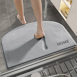 Килимок у ванну 45х65 см мікрофібра Memory foam Сірий ТОП Якість