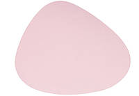 Набор (4шт.) салфеток сервировочных (плейсмат) из экокожи Капля, цвет - розовый, 45*37см