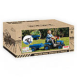 Синій трактор на педалях з причіпом DOLU, фото 4