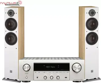 Акустична система Denon DRA-800H Silver + Dali Oberon 7 White