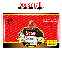 Подгузники одноразовые для собак-сук Dono (FEMALE), XXS вес 1-2 кг, обхват 18-30 см, PD-02, 20 шт