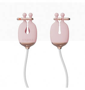 Затискачі для сосків з вібрацією Qingnan No.2 Vibrating Nipple Clamps Pink
