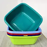 Таз пластмасовий квадратний 9л Алеана бірюзовий
