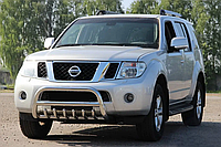 Кенгурятник широкий с трубой и грилем Nissan Pathfinder (2006-2013)