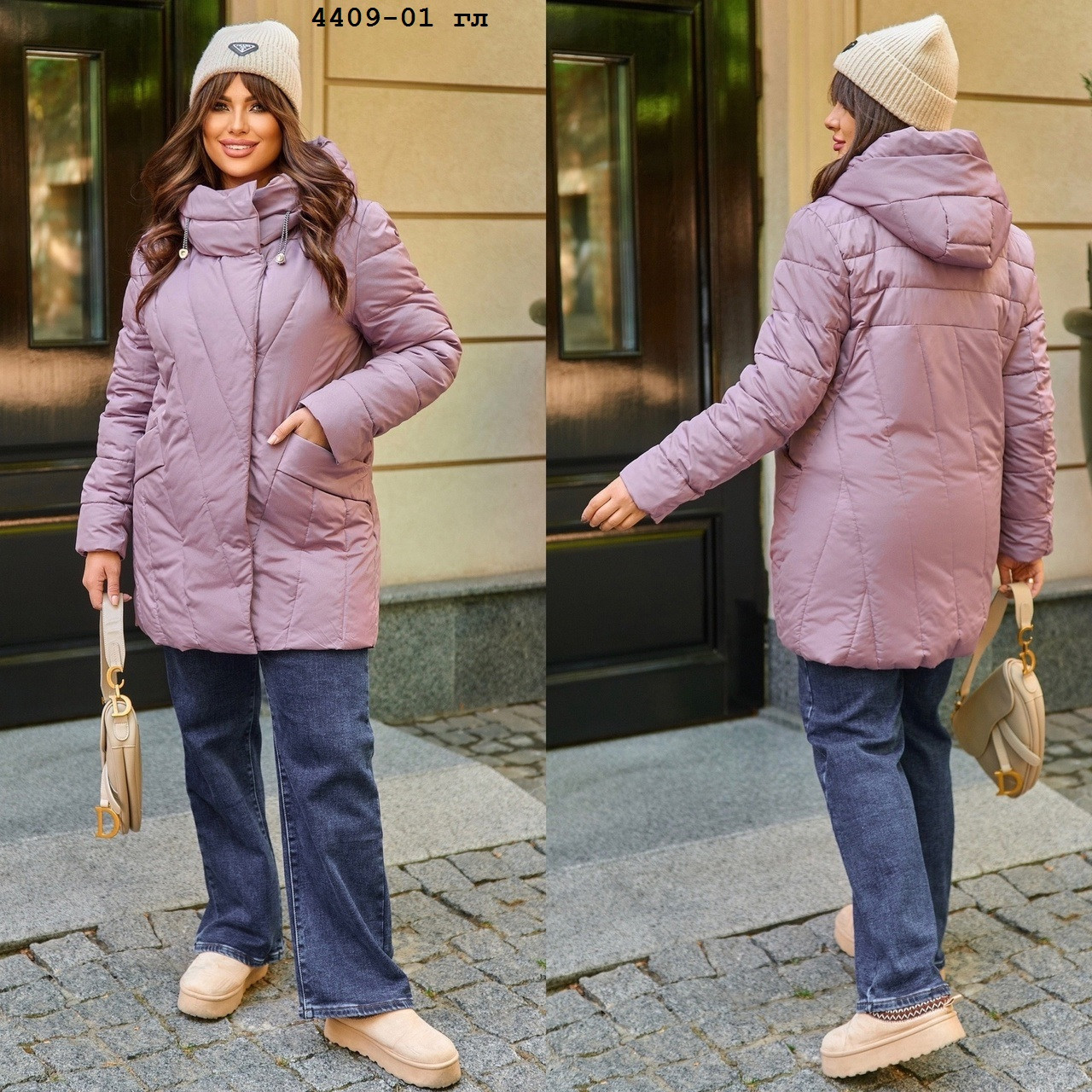 Куртка тепла жіноча батальна 4409-01 гл, фото 1
