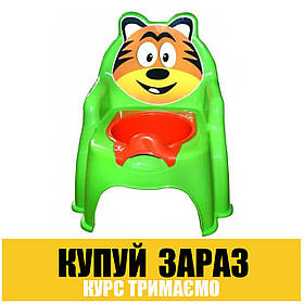Горщик зі спинкою дитячий Тигр №1 Салатовий 013317/01/7